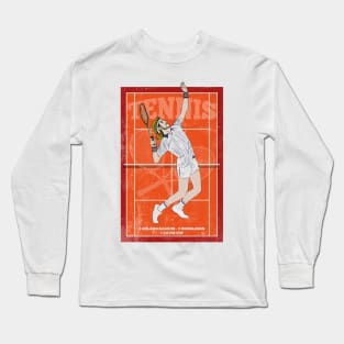 Borg Tennis Player Hero Vintage Long Sleeve T-Shirt